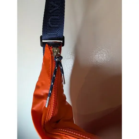 Nautica Burnt Orange Crossbody Hobo Bag Hidden Treasure Navy Strap NWT - Picture 6 of 12